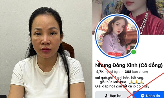 Cô đồng 'Nhung Đồng Xinh' bị khởi tố
